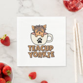 Teacup Yorkie Welpe Serviette (Beispiel)