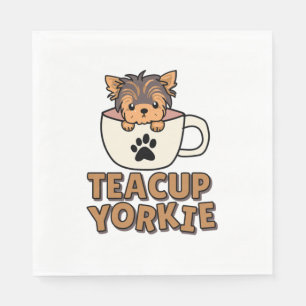 Teacup Yorkie Welpe Serviette