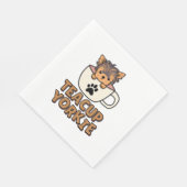 Teacup Yorkie Welpe Serviette (Ecke)