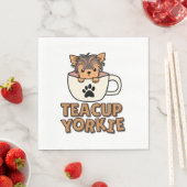 Teacup Yorkie Welpe  Serviette (Beispiel)