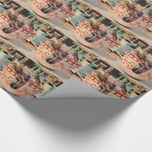 Teacupfahrt am Vergnügungspark Geschenkpapier (Ecke)