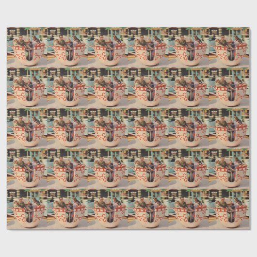 Teacupfahrt am Vergnügungspark Geschenkpapier (Flach)