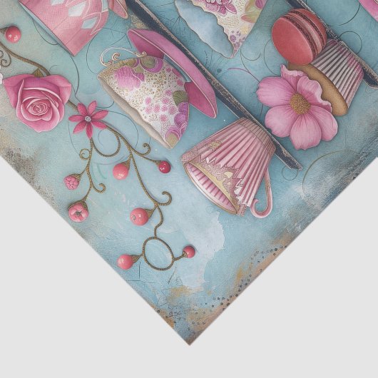 TEACUPS DECOUPAGE TISSUPAPIER SEIDENPAPIER (Ausschnitt)
