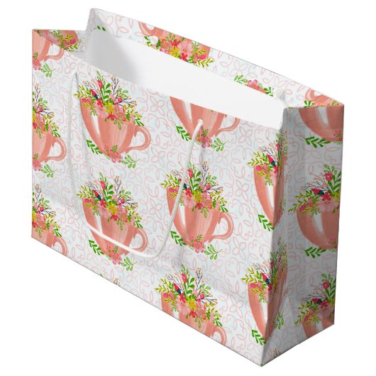 Teacups Große Geschenktüte (Vorderseite Schrägansicht)