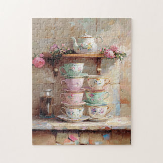 Teacups Tea Pot Set Küche Puzzle