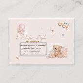 teady pink diaper raffle Enclosure Card Begleitkarte (Vorderseite)