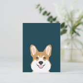 Teagan - Welsh Corgi Postkarte (Stehend Vorderseite)
