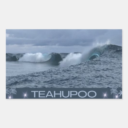 Teahupoo Rechteckiger Aufkleber (Vorderseite)