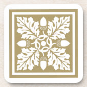 Teak Acorn und Leaf Tile Design Untersetzer (Vorderseite)