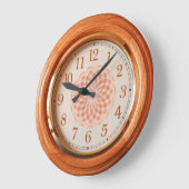 Teak Acrylic Wall Clock Große Wanduhr (Winkel)