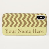 Teak Cream Neutral Chevrons Case-Mate iPhone Hülle (Rückseite (Horizontal))
