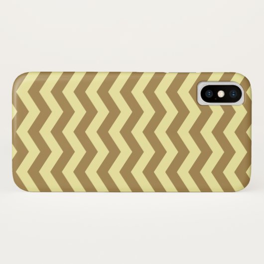 Teak Cream Neutral Chevrons Case-Mate iPhone Hülle (Rückseite (Horizontal))