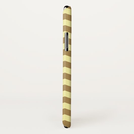 Teak Cream Neutral Chevrons Case-Mate iPhone Hülle (Hinten/Rechts)