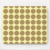 Teak Cream Neutral Dots Mousepad (Vorne)