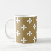 Teak Neutral Fleur de Lys Kaffeetasse (Links)