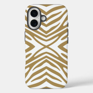 Teak Neutral Zebra iPhone 16 Hülle