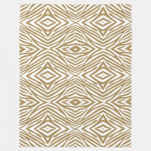 Teak Neutral Zebra Fleecedecke