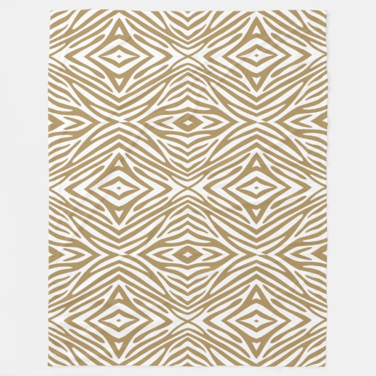 Teak Neutral Zebra Fleecedecke (Vorderseite)