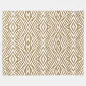 Teak Neutral Zebra Fleecedecke (Vorderseite (Horizontal))