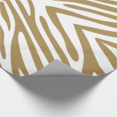 Teak Neutral Zebra Geschenkpapier (Ecke)