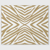 Teak Neutral Zebra Geschenkpapier (Flach)