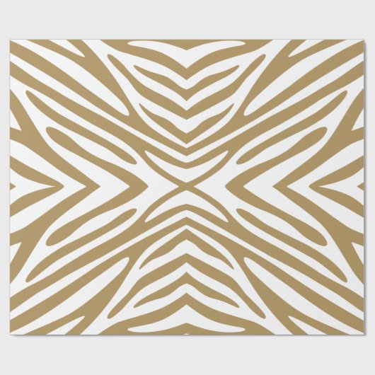 Teak Neutral Zebra Geschenkpapier (Flach)