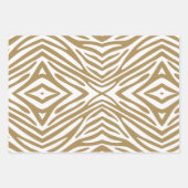 Teak Neutral Zebra Geschenkpapier Set (Vorderseite 3)