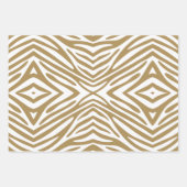 Teak Neutral Zebra Geschenkpapier Set (Vorderseite)