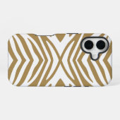 Teak Neutral Zebra iPhone 16 Hülle (Rückseite (Horizontal))