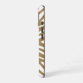 Teak Neutral Zebra iPhone 16 Hülle (Linke Seite)