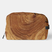Teak Rustic Holz Grain Brown Nattern Muster Foto Waschbeutel (Rückseite)