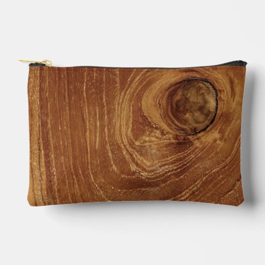 Teak Rustic Holz Grain Brown Nattern Muster Foto Zubehörtasche (Vorderseite)