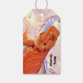 Teak the Bartded Dragon Christmas-Geschenk-Tag Geschenkanhänger