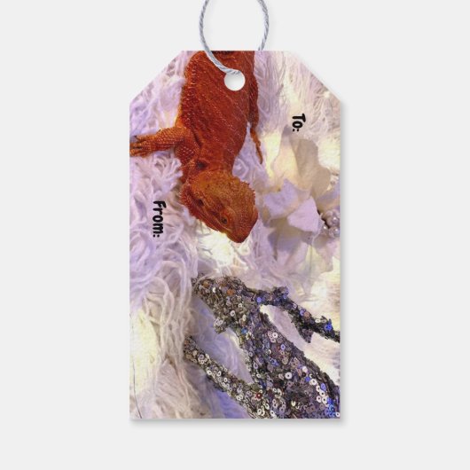 Teak the Bearded Dragon and Deh Christmas Geschenkanhänger (Rückseite)