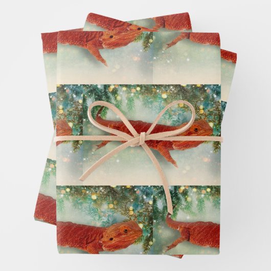 Teak the Bearded Dragon - Packpapier Sheets Geschenkpapier Set (Beispiel)