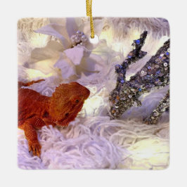 Teak the Bearded Dragon Weltfrieden Keramikornament