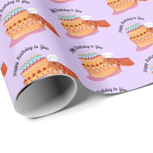 Teak the Birthday Beardie (Bartter Drache) Geschenkpapier (Rolleneckpunkt)