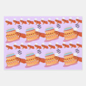 Teak the Birthday Beardie (Bartter Drache) Geschenkpapier Set (Vorderseite)