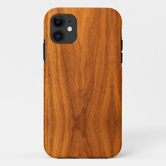 Teak Veneer Wood Grain Style Case-Mate iPhone Hülle (Rückseite)