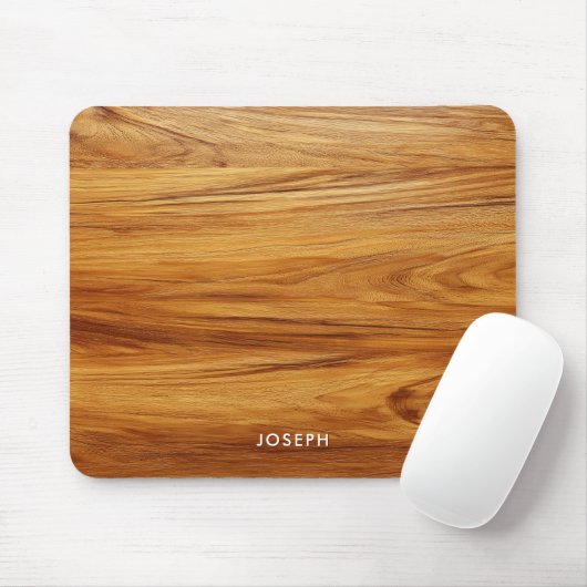 Teak Wood Grain Photo Mousepad (Mit Mouse)