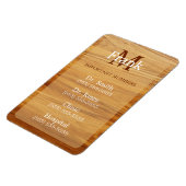 Teak Wood Look Important Phone Numbers Magnet (Linke Seite)