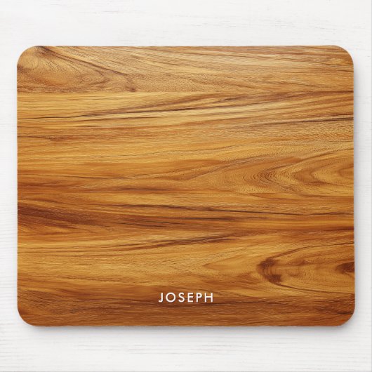 Teakholzmaserung Foto Mousepad (Vorne)