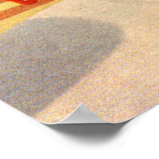 Teakup-Fahrt im Vergnügungspark der 60er Jahre Poster (Ecke)