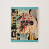 Teakup-Fahrt im Vergnügungspark der 60er Jahre Puzzle (Vertikal)