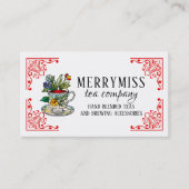 Teakup-Hand aus festgeklemmtem Glas Visitenkarte (Vorderseite)