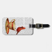 Teakup und roter Kardinal Gepäckanhänger (Vorderseite horizontal)