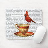 Teakup und roter Kardinal Mousepad (Mit Mouse)