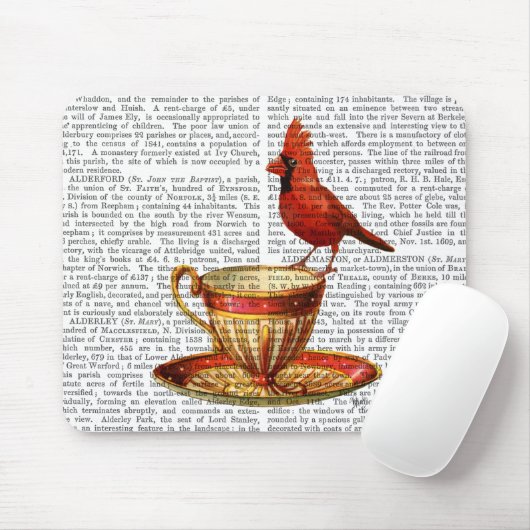 Teakup und roter Kardinal Mousepad (Mit Mouse)