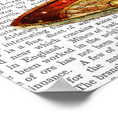 Teakup und roter Kardinal Poster (Ecke)