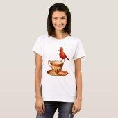 Teakup und roter Kardinal T-Shirt (Vorne ganz)